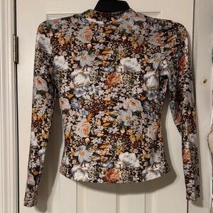 SHEIN Multicolor Floral Long Sleeve Top